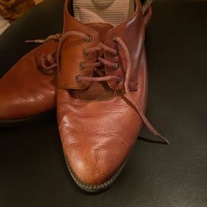 Vintage brown leather loafers